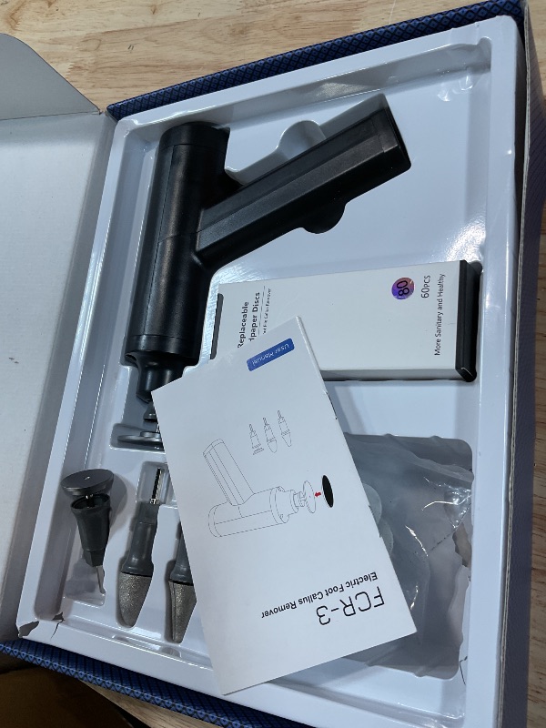 Photo 1 of ***MISSING CHARGER CORD/ UNTESTED**** Upgraded Electric Callus Remover for Feet 4500rpm, Adjustable Speed Professional Electric Foot Sander Grinder Foot File for Calloused Feet Dead Hard Cracked Skin, with 4 Interchangeable Heads (Black)