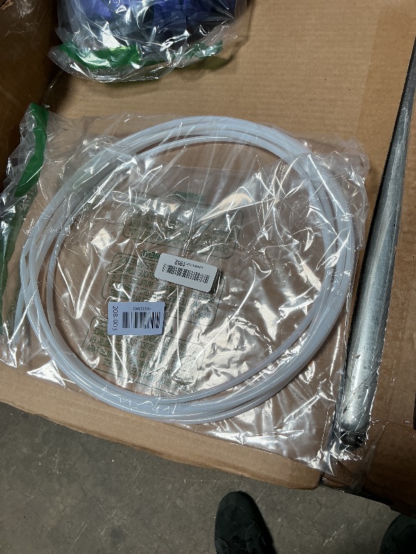 Photo 1 of ***MISSING CUTTER**** MECCANIXITY PTFE Tubing, 5mm ID x 6mm OD PTFE Tube Kit Low Friction with Black Tubing Cutter for Most 3D Printer Filament(White)