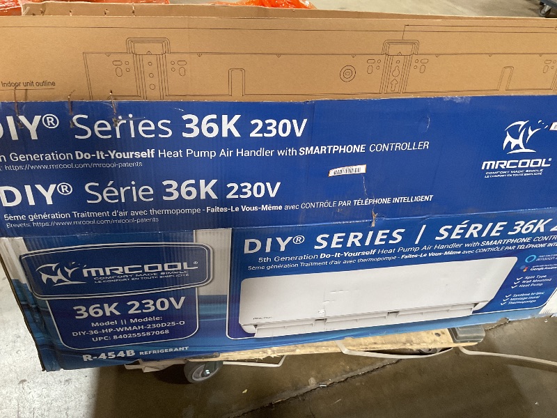 Photo 1 of ***PARTIAL SET/ TOP PIECE ONLY*** MRCOOL 36000 BTU 115V Ductless Inverter Mini Split Air Conditioner & Heat Pump System, 5th Gen DIY - Wall-Mounted AC Unit w/Heating and Cooling for Home, Office & Commercial Space