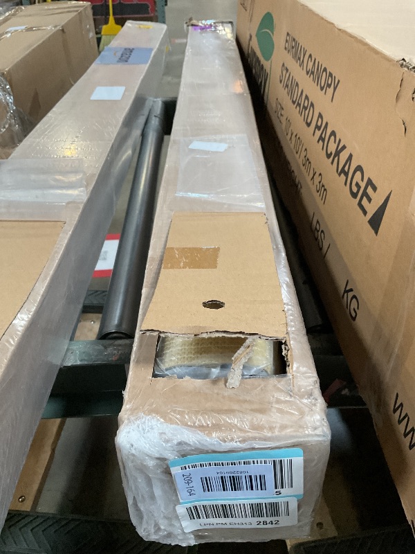 View 2 of **MISSING ATTACHMENT PARTS***
OOTONAT 4.5'W X 18' Retractable Awnings for Patio, Pergola Sliding Shade Cover high-Density Polyethylene Fabric, Wave Shade sail for Deck Garden Backyard Deck Trellis, Beige