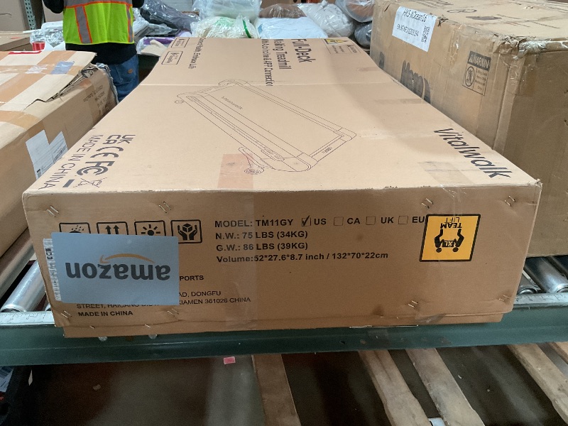 Photo 1 of **NON FUNCTIONAL**PARTS ONLY**
Vitalwalk Walking Pad with Incline, 43"x18" Wide Full Deck 20% Auto Incline, Under Desk Treadmill with 400lb, 3.5HP Brushless Quiet, Portable Treadmills for Home, 4-Way Mobility & Vertical Storage
