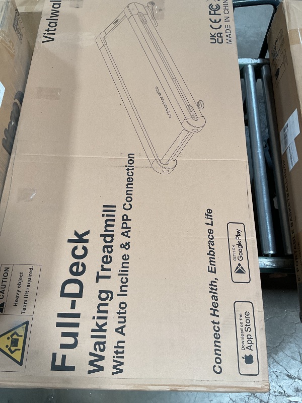 Photo 1 of **NON FUNCTIONAL**PARTS ONLY**
Vitalwalk Walking Pad with Incline, 43"x18" Wide Full Deck 20% Auto Incline, Under Desk Treadmill with 400lb, 3.5HP Brushless Quiet, Portable Treadmills for Home, 4-Way Mobility & Vertical Storage