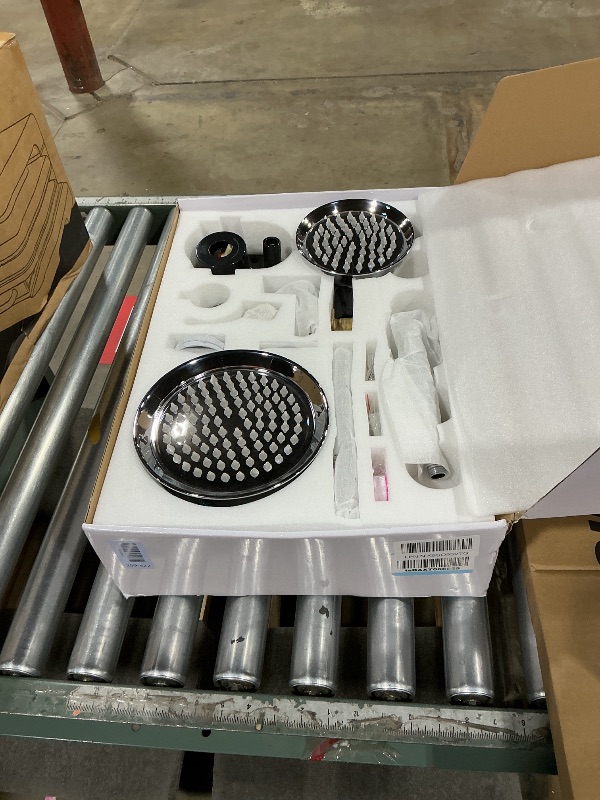 Photo 1 of ***PRE- USED*** AYIVG Chrome Ceiling Mount Shower Faucet System Antique Telephpne Shape Handheld Sprayer 3 Way Shower Valve With 8+6 Inch Dual Rainfall Shower Head Set