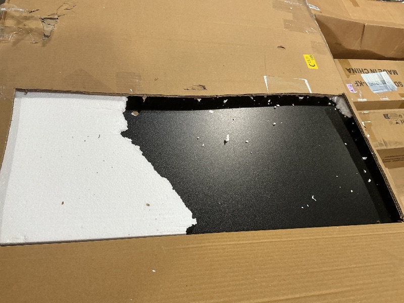 Photo 1 of ***RECOMENDED FOR PARTS BROKEN OFF CORNER*** Corbyles 2-Tier Washer Dryer Countertop with 2.75"H Edge Rails, 54" W x 27.55" D Laundry Countertop for Folding Clothes, Washer and Dryer Topper with Non-Slip Pad (Black)