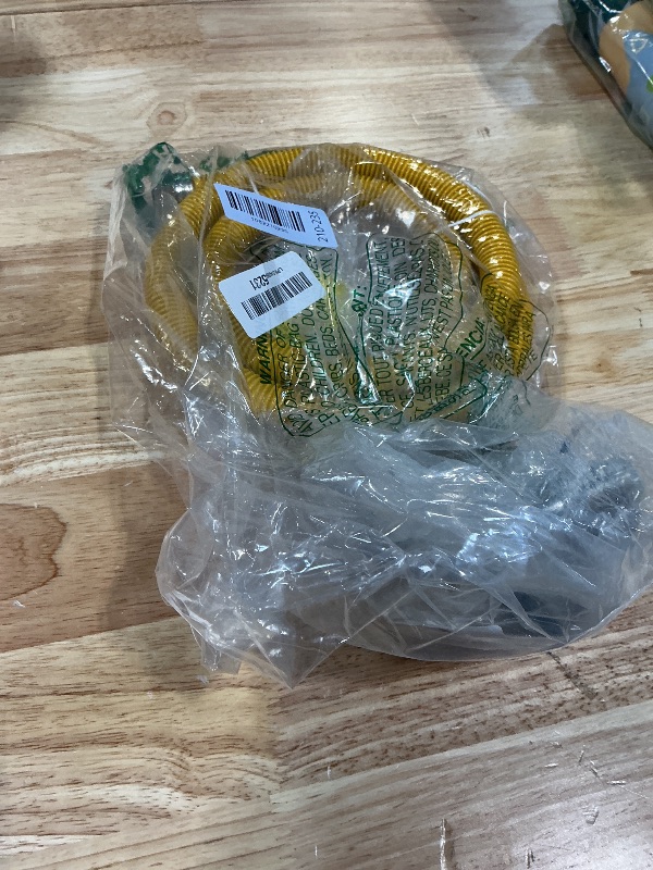 Photo 1 of **MISSING ASSEMBLY PIECES*** AMI PARTS 72" Flexible Gas Line Kit Yellow Coated, Gas Hose Connector Kit for Dryer, Stove, Water Heater,5/8" OD(1/2" ID) Stainless Steel Gas Line with Connector 1/2" MIP &1/2"FIP & 3/4"MIP Fitting