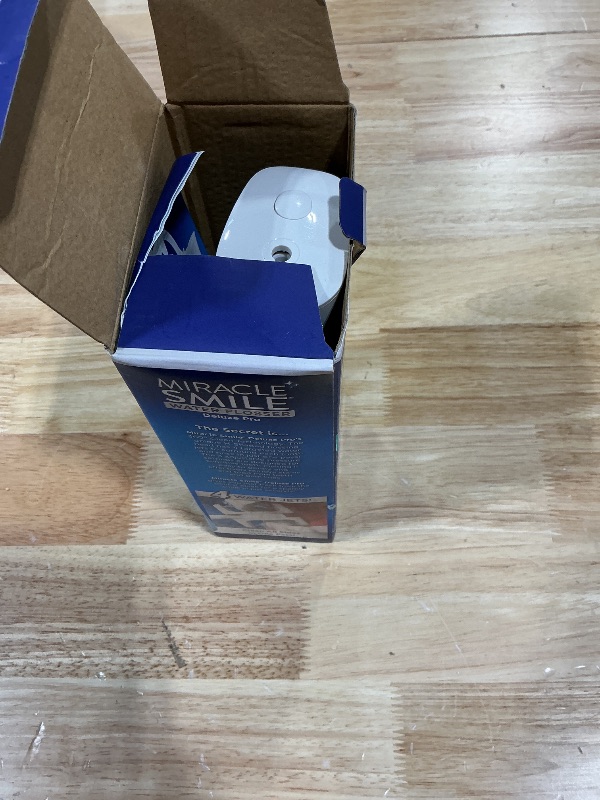 Photo 1 of **MISSING FLOSSER TIPS & CHARGER CORD*** Ontel Miracle Smile Water Flosser for Teeth&Gum Health, Unique H-Shaped Flossing Head&4 Water Jets, Cordless Water Flosser Features 360° Cleaning&3 Pressure Modes, USB Rechargeable Dental Floss, White