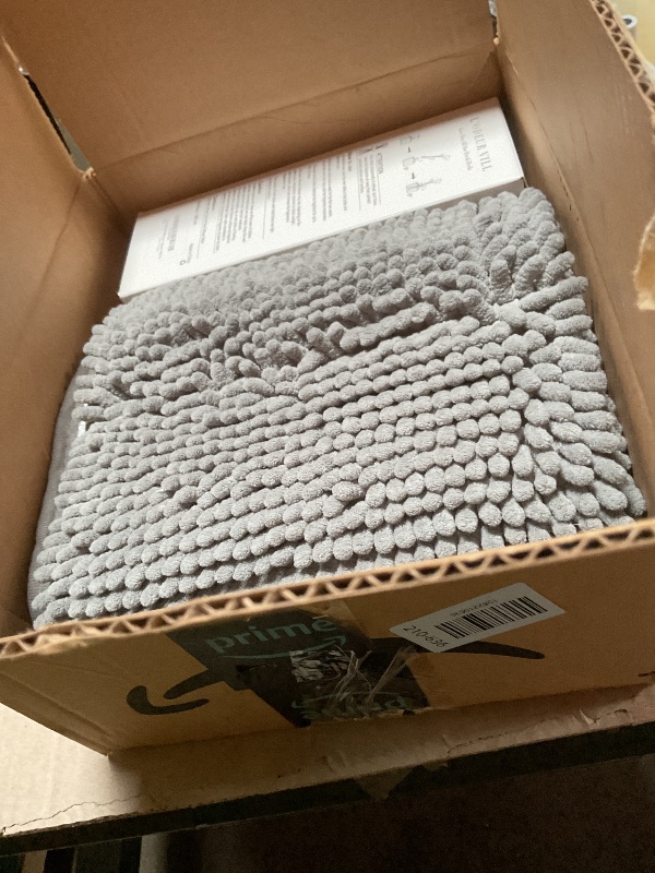 Photo 1 of **TEAR**OLANLY Thick Bathroom Rugs 30x20, Extra Soft Absorbent Chenille Bath Rugs, Rubber Backing, Machine Wash Dry, Bath Mats for Bathroom Floor, Tub and Shower, Home Decor Accessories, Grey