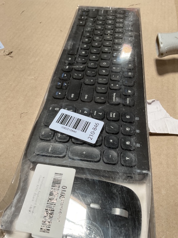 Photo 1 of ** missing Bluetooth plug-in**cimetech Wireless Keyboard Mouse Combo, Compact Full Size Wireless Keyboard and Mouse Set Less Noise Keys 2.4G Ultra-Thin Sleek Design for Windows, Computer, PC, Notebook, Laptop - Matte Black
