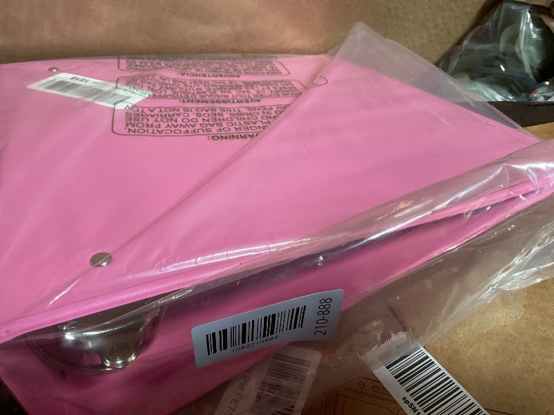 Photo 1 of 3 Inch 3 Ring Binder Pink, Slant D-Ring 3” Clear View Cover with 2 Inside Pockets, Heavy Duty Colored School Supplies Office and Home Binders – by Enday