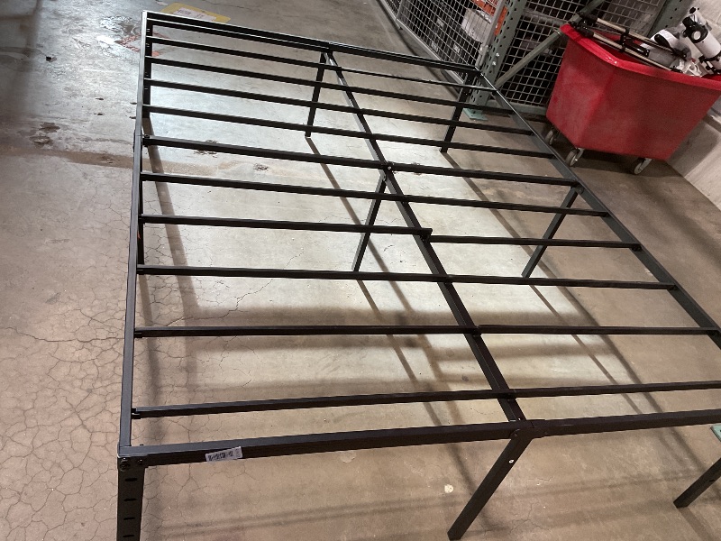 Photo 1 of **DIRT/SCRAPES**COMASACH 18-Inch Queen-Bed-Frame, Tall Heavy Duty Black Metal Bed Frames No Box-Spring Needed, Easy Assembly, Under Bed Storage, Noise Free Mattress-Foundation Support up to 2000Lbs