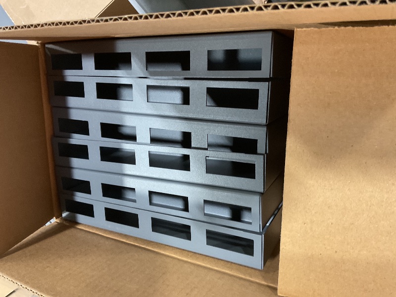 Photo 1 of ** SCRATCHES/DIRT**Durham 3501584RDR-5295 Lockable Cabinet with 58 Blue Hook-On Bins, 1 Adjustable Shelf, Flush Door Style, 1 Fixed Shelf, 4 Drawers, 12 Door Shelves, 36" Wide, 14 Gauge, Gray