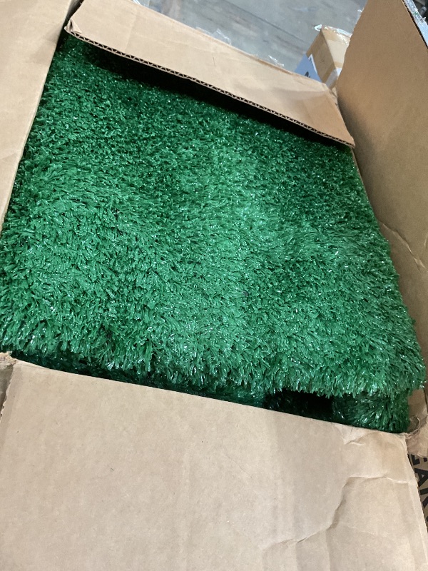 Photo 1 of **ODOR DAMAGE**Garland Rug Artificial Grass 7 Ft. X 10 Ft. Large Indoor/Outdoor Area Rug Green -Lush Green, Durable, and Low-Maintenance for Patios, Lawns, and More
