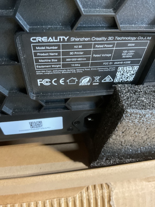 Photo 1 of **MISSING PRINTER**Creality K2 SE Combo 3D Printer, Support Multicolor Printing with CFS, 500mm/s High-Speed, Smart Auto Leveling, Solid Metal Build Frame, Fully Assembled, Next-Gen Extruder, 220×215×245 mm Build Volume