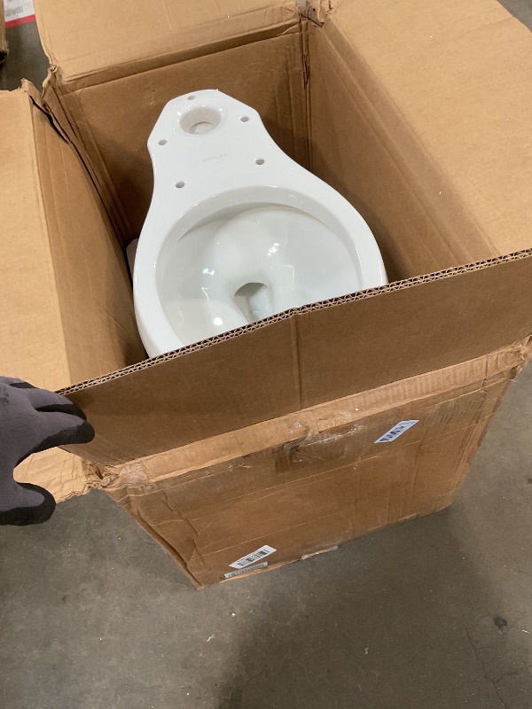 View 2 of ** SELLING AS PARTIAL SET. BOTTOM HALF ONLY**Kohler K-6393-0 Highline Comfort Height Two-Piece Elongated Dual Toilet with Class Five Flush Technology and Left-Hand Trip Lever White