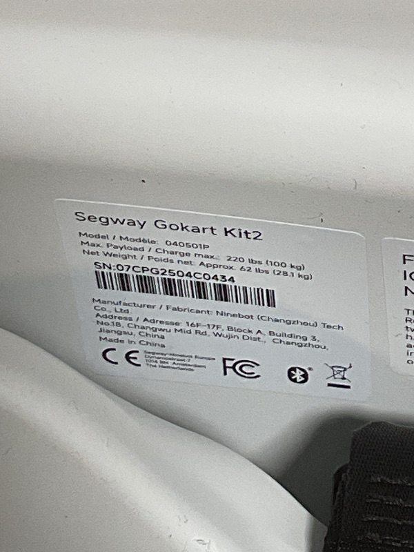 Photo 1 of ** SCRAPES/DIRT FROM TRANSPORT. MISSING BACK TIRES.** Segway Gokart Kit2 - Immersive Electric Go-Kart Racing Experience with 360 Haptic Feedback, Auto-Centering Steering, Adjustable Chassis | Compatible with Ninebot S, S2, and S Max (Sold Separately)
