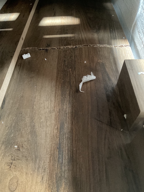 Photo 1 of ** MAJOR DAMAGE TO ONE BIG PIECE. SELLING FOR PARTS** LINSY HOME TV Stand for 75 Inch TV, Modern Farmhouse Entertainment Center with Storage Cabinets and Glass Doors, Tall Media Console Table for Living Room, Bedroom, Large Long Television Stand, Brown