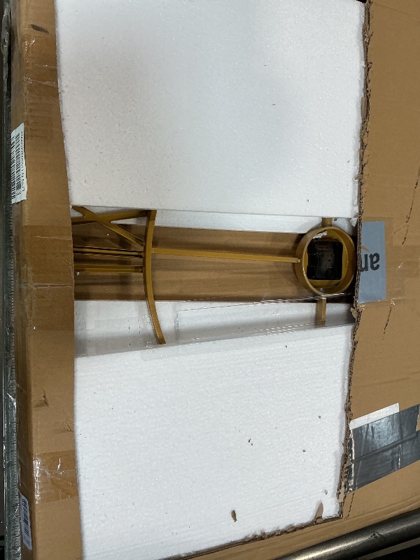 Photo 1 of ***MISSING PARTS***
bakbrand Large Wall Clock 32 Inch Gold Roman Numerals Metal Clock Battery Operated Silent Non-Ticking Decor Clock Modern Round Oversize Wall Clocks for Home, Hotel, Office, Bedroom (Gold, 32inch)