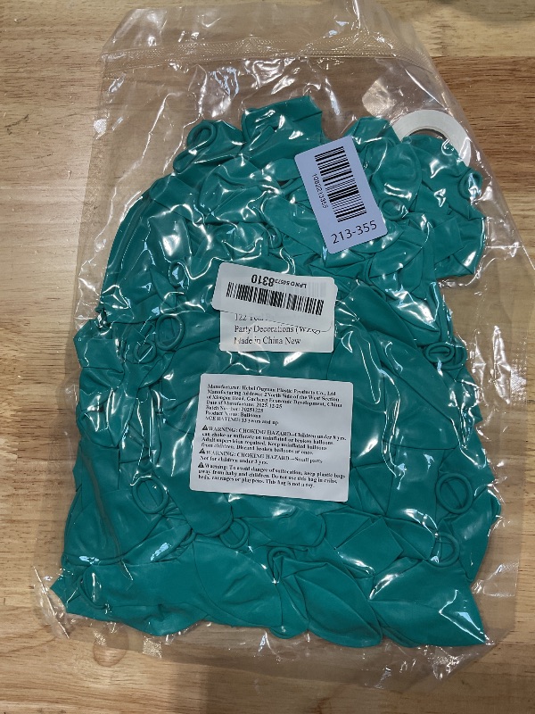 View 2 of 120pcs Teal Balloons, 18 12 10 5 inch Turquoise Balloons Different Sizes Teal Balloon Arch Kit for Wedding Baby Shower Graduation Birthday Party Decorations