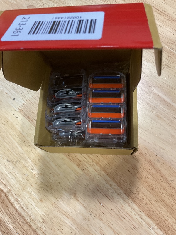 Photo 1 of 16 Pack Razor Blade Shaving Razor Blade Refills for Fusion 5, Shaving Blades for Men- Orange New Versio