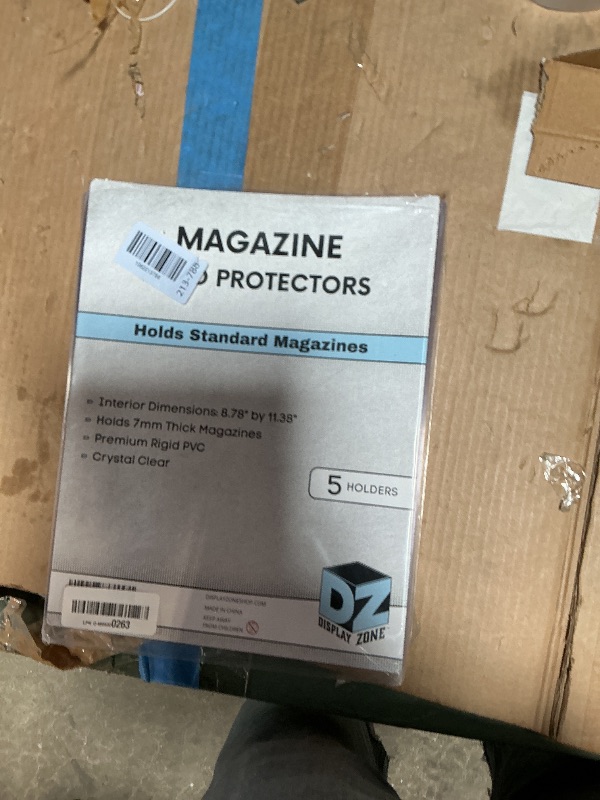 Photo 1 of (5 Count) Display Zone 9x11.5 Magazine Topload Holder - Premium Crystal Clear PVC Sleeves - 7mm Thick Plastic Display Covers - Archival Top Loaders for Standard Magazine Collectors