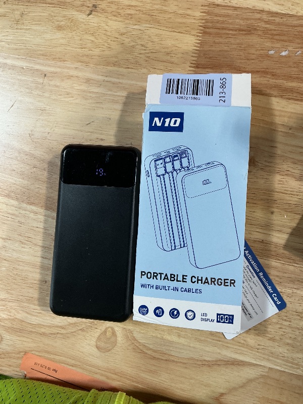 Photo 1 of ***MISSING THE CORD TO CHARGE IT***   Portable Charger, 50000mAh Power Bank with Built in Cables, 22.5W Fast Charging Battery Pack, Portable Phone Charger for Travel Camping Essential,PowerBank Compatible with iPhone 17/16/15/14-Dark