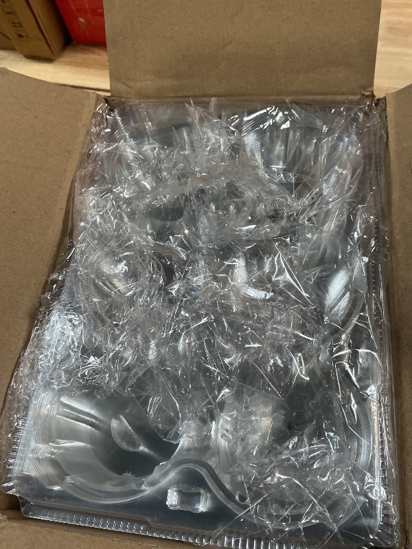 Photo 1 of (6 Count x 40 Sets) Stackable Cupcake Containers with 240 Pack Liners, Plastic Cupcakes Boxes Holders for 6 cakes, High Tall Dome Lid Cupcakes Carrier, Clear Cupcake Trays/Containers/Holders