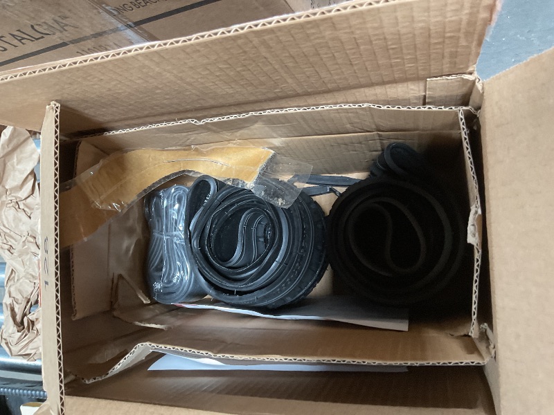 Photo 1 of 2-Pack Cruiser Bike Tires Set: Hycline 26x2.125 Inch (57-559 mm) Folding Replacement Bicycle Tires and Pair 26-inch Inner Tubes with Tire Levers for Beach or Urban City Commuter Bike-Black Walled