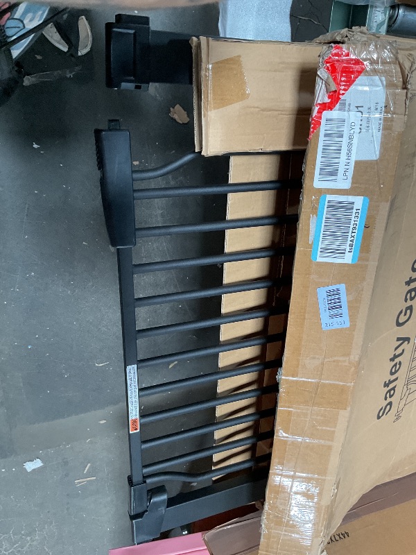 Photo 1 of ***FOR PARTS ONLY / HAS MANUFACTURE DEFECT**** THEYFIRST 41" Extra Tall Dog Gate for Doorways Stairs, 54.8-60.2 in in Wide Baby Gates Walk Thru, No Drill Long Pet Gate for Doggie Puppy, Auto Close Large Child Safety Gate with Door Indoor, Black