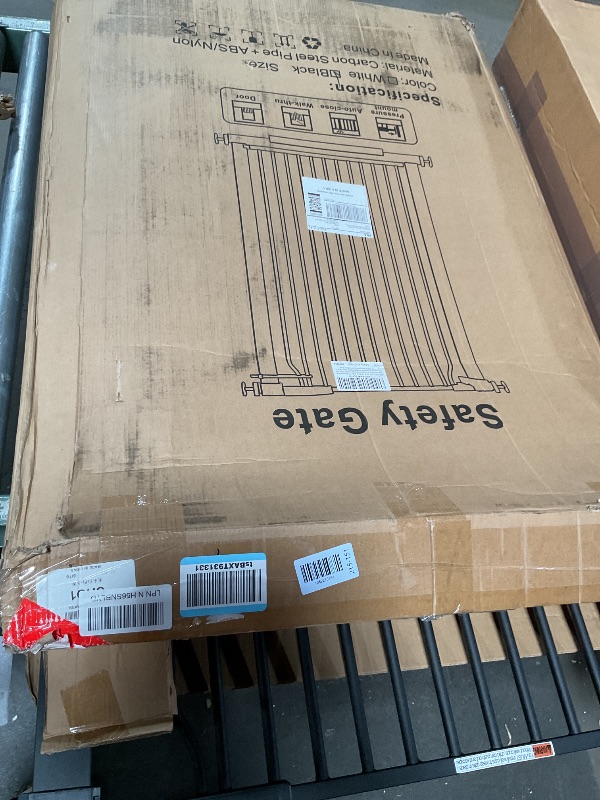 Photo 1 of ***FOR PARTS ONLY / HAS MANUFACTURE DEFECT**** THEYFIRST 41" Extra Tall Dog Gate for Doorways Stairs, 54.8-60.2 in in Wide Baby Gates Walk Thru, No Drill Long Pet Gate for Doggie Puppy, Auto Close Large Child Safety Gate with Door Indoor, Black