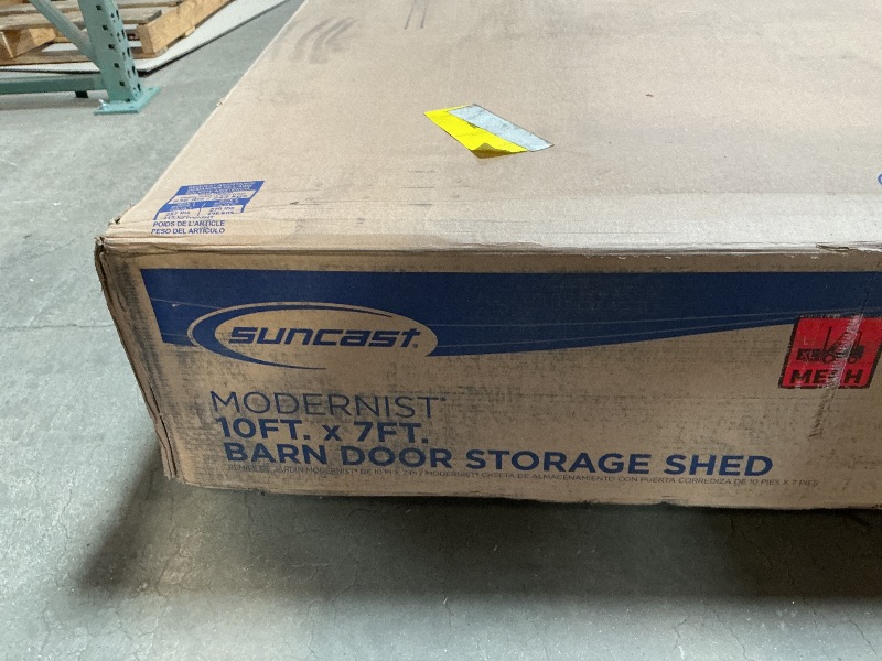Photo 1 of ***BOX 2/2 Only***Modernist® 10 ft. x 7 ft. Barn Door Storage Shed, Made in The USA