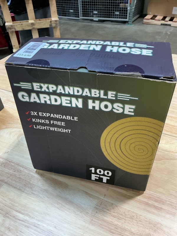 Photo 1 of 100 ft Expandable Garden Hose - Ultra Flexible,Durable Collapsible Latex Core & Solid Brass Fitting, No Kink-Free Expanding Garden Pipes Hose - RV, Gardening Marine and Camper Water Garden Hoses