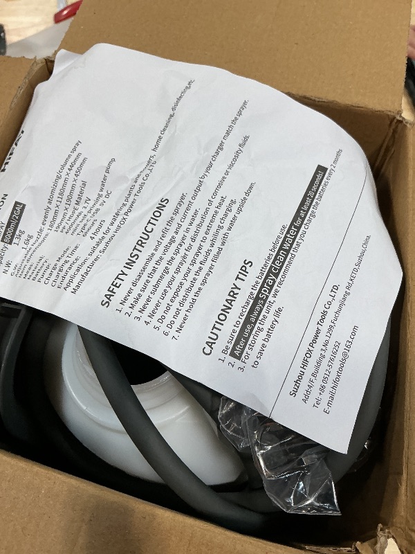 Photo 1 of **DAMAGED**
HIFAY ESX-8 Electric Sprayer, Garden Sprayer 2 Gallon,Weed Sprayer in Lawn & Garden,Rechargeable Battery Powered Sprayer with Telescopic Wand,Plant Mister,Indoor Watering Can for Plants (Translucent)
