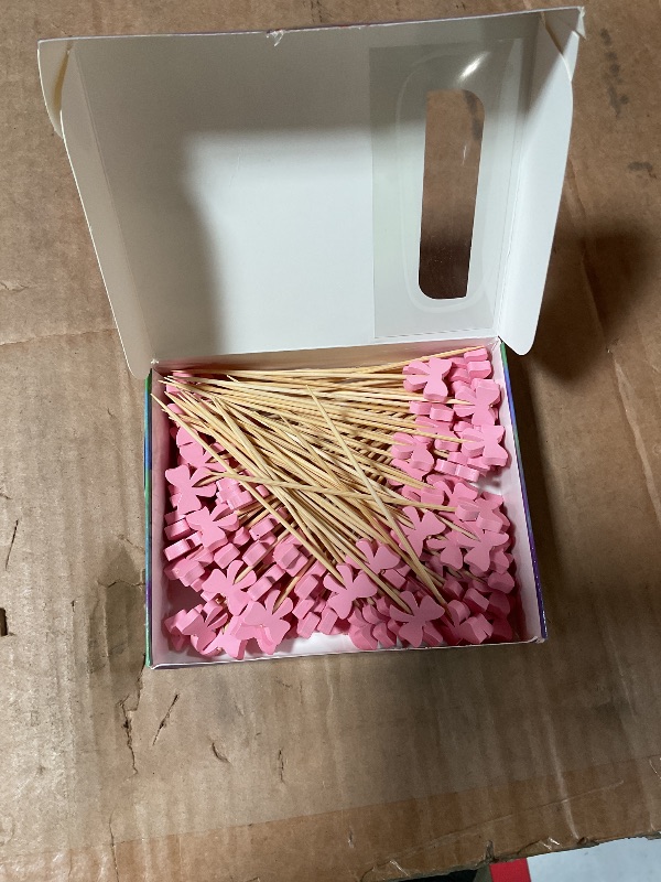 Photo 1 of 100Pcs Pink Bow Cocktail Picks Pink Bows Theme Decor Toothpicks Sticks Food Sandwich Skewers Appetizer Charcuterie Garnish for Valentines Galentines Day Coquette Birthday Themed Party Decorations