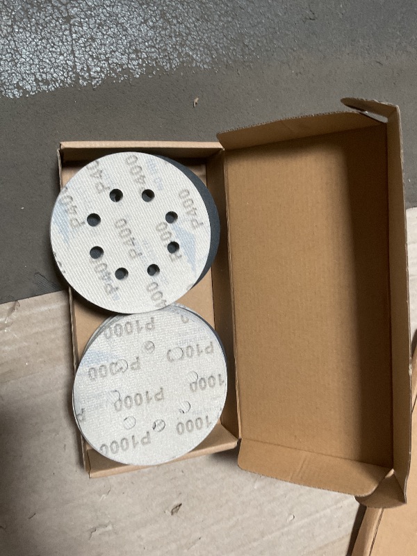 Photo 1 of 100PCS 5 Inch Hook and Loop Sanding Discs, 8 Hole Wet Dry Orbital Sander Sandpaper 80-5000 Grit Assortment Silicon Carbide Sand Paper for Automotive Wood Metal Glass