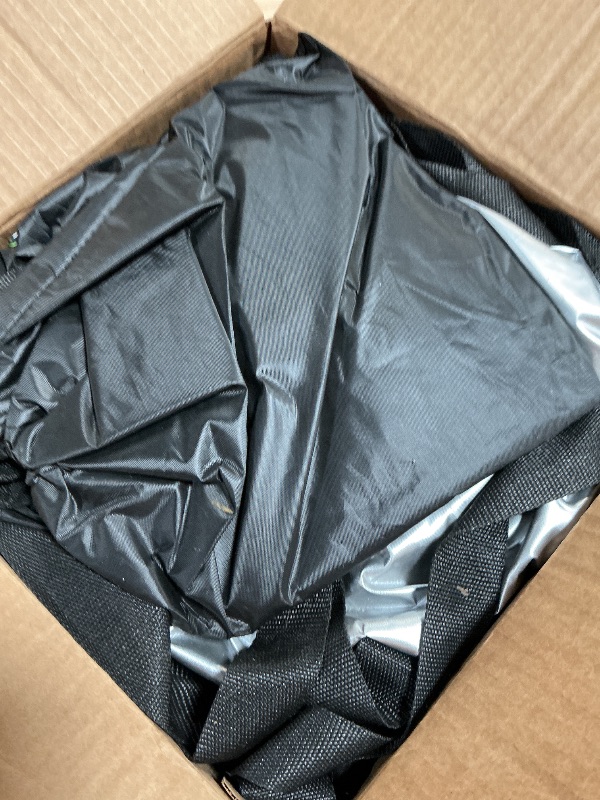 Photo 1 of 14Ft Round Pool Cover for Above Ground Pools, Safety Solar Pool Covers with Reflective Strips, Rope and Luminous Nails, Upgraded Thicker Oxford, PU Tarp Snug, UV Protected, Windproof, Tear Resistant