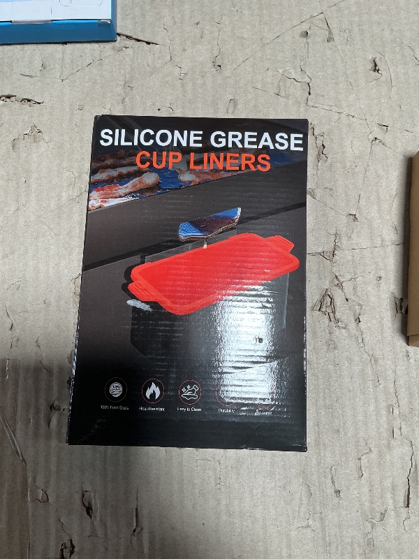 Photo 1 of 2 PCS Silicone Grease Cup Liners for Blackstone 36 28 22 17 Inch Griddle,Reusable Grease Catcher Cup Liner Grill Grease Tray,Durable Drip Pans Blackstone Griddle Accessories,Orange