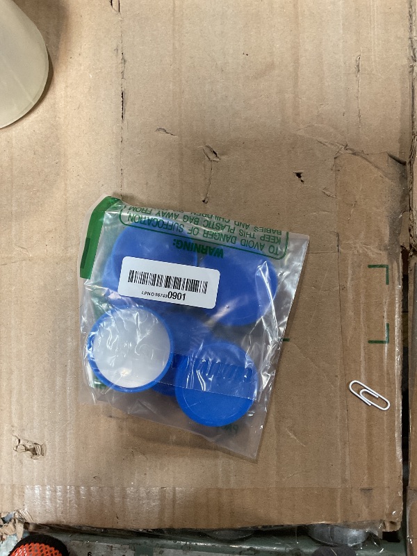 Photo 1 of (6-Pack) Calvana 53mm Reusable Water Jug Caps, Lids for 3 and 5 Gallon Water Jug, Water Bottle Cover Screw Top, Compatible with American Maid Plastic Water Bottles and Jugs Ranging, PP Material, Blue