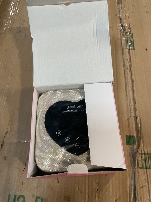 Photo 1 of ***MISSING POWER CORD /UNTESTED/ COLOR WHITE*** Ayshone Cordless UV LED Nail Lamp,72W Rechargeable Nail Dryer Gel Polish Light with Large LCD Display,Rechargeable Nail Curing Lamp for Salon & Home (Pearl Pink)