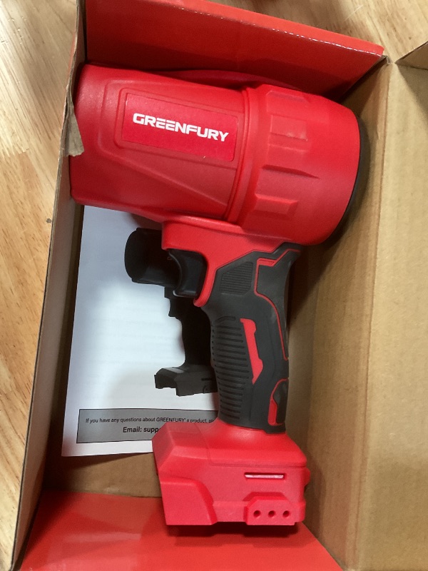 Photo 1 of ***MISSING THE BATTERY*** Cordless Leaf Blower Compatible with Milwaukee 18V Battery, 430 CFM 125 MPH Powerful Airflow - Lightweight Handheld Blower for Patio, Debris, Leaves & Snow Removal (Battery Not Included)