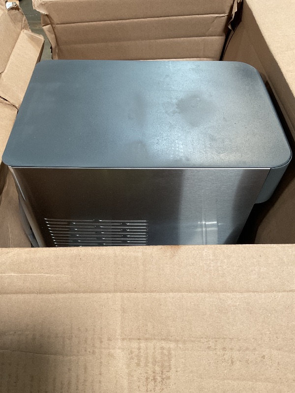 View 2 of ***FOR PARTS ONLY/ DAMAGED (DENTED ALL OVER)*** GE Profile Opal 2.0 XL with 1 Gallon Tank, Chewable Crunchable Countertop Nugget Ice Maker, Scoop included, 38 lbs in 24 hours, Pellet Ice Machine with WiFi & Smart Connected, Stainless Steel
