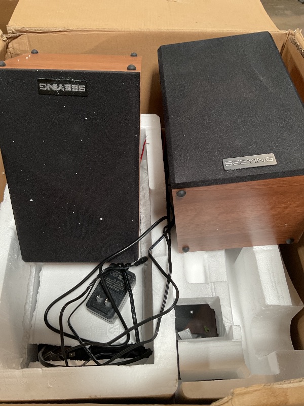 Photo 1 of ***PARTS ONLY***NON FUNCTIONAL***Record Player Vinyl Bluetooth Turntable with 36 Watt Stereo Bookshelf Speakers, Hi-Fi System with Magnetic Cartridge, USB Recording and Auto Stop