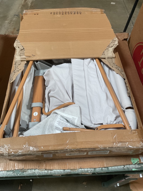 Photo 1 of **POSSIBLY FOR PARTS MAY BE DEFECTIVE OR HAVE A DAMAGED ASSEMBLY PIECE*** Baby Bassinet Bedside Sleeper, 3-in-1 Rocking Bassinet for Baby with 6-Level Height Adjustable, 4 Wheels & Breathable Mesh Walls, Portable Bedside Bassinet with Mattress for Newborn