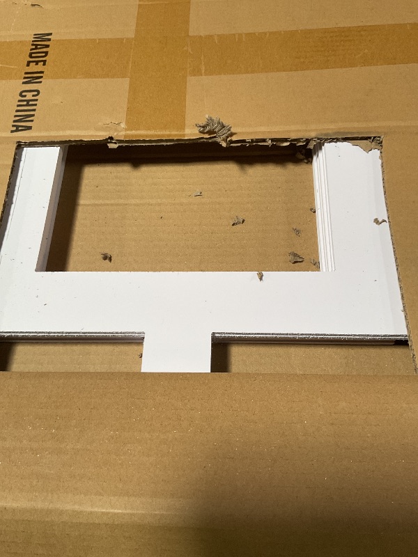 Photo 1 of ***RECOMENDE FOR PARTS/ HAS DAMAGED PIECES*** Pushglossy 6 Pcs Mid Century Wainscot Kit 3D Wall Panels Accent Wall Molding Panel Ready to Assemble Wainscoting Panel for Interior Moulding Decor, Installed with Glue Not Include, 30.7 x 23.6 inch