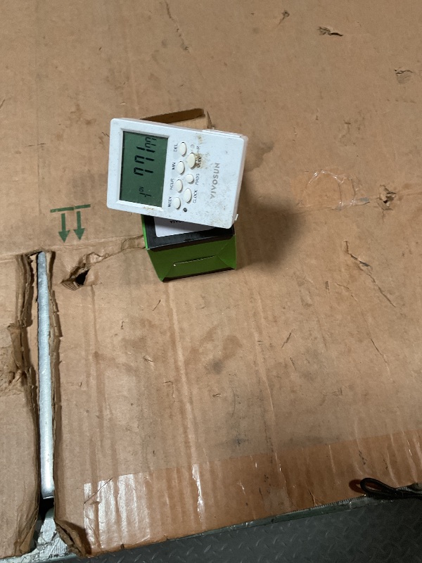 Photo 1 of ***PARTS ONLY***
VIVOSUN Digital Timer Outlet 7 Day Programmable Digital Outlet Timer with 2 Independent Outlets 3 Prong, 20 on/Off Programs Groups, Countdown Setting, Indoor for Light Lamp, Fan?1Pack?