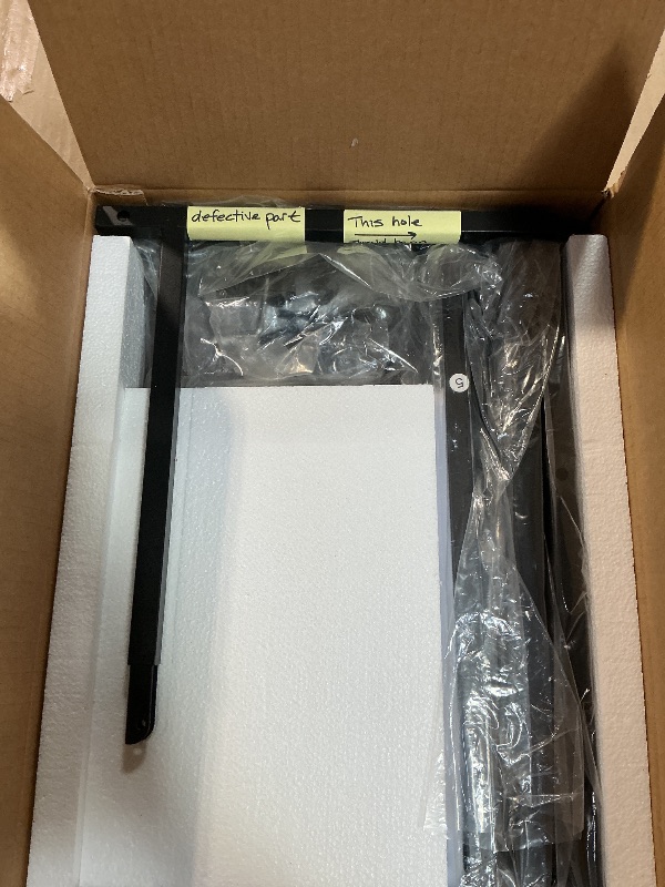 Photo 1 of ***FOR PARTS MANUFACTURE DEFECT WITH ASSEMBLY PIECE *** Vantic C Shaped End Table, Small Side Table for Couch and Recliner, Slide Under Sofa Tray Desk with Storage Bag for Living Room and Bedroom, Rustic Brown