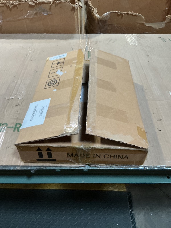 Photo 1 of ***FOR PARTS MANUFACTURE DEFECT WITH ASSEMBLY PIECE *** Vantic C Shaped End Table, Small Side Table for Couch and Recliner, Slide Under Sofa Tray Desk with Storage Bag for Living Room and Bedroom, Rustic Brown