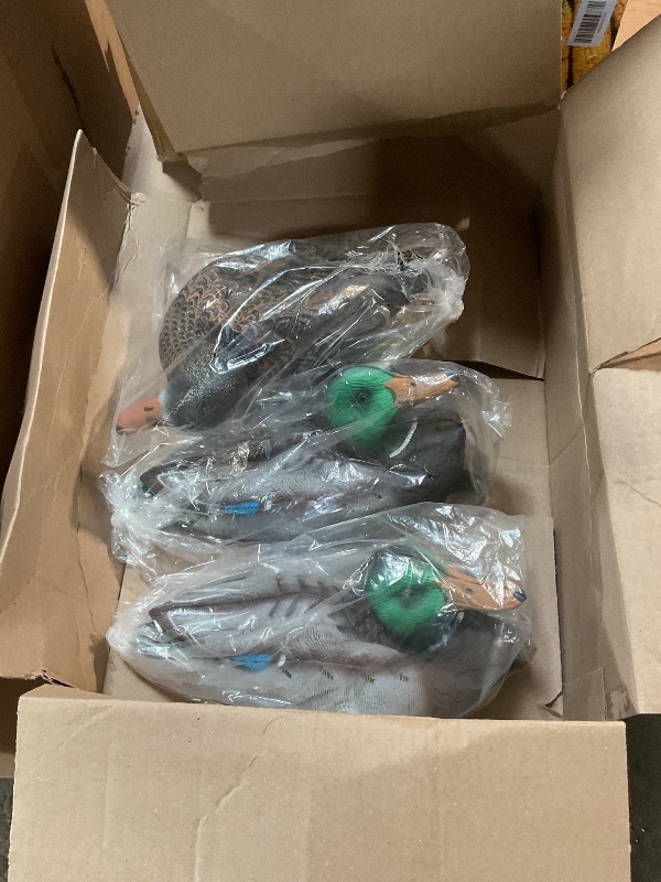 Photo 1 of **ONLY 3**VEVOR Duck Decoys, Realistic Floating Duck Decoys, Weight Forward Swim, Plastic Duck Hunting Decoy Outdoor for Huntings, for Pool, Pond, and Lake, Garden Yard Decoration, Easy to Carry and Use, 6-Pack