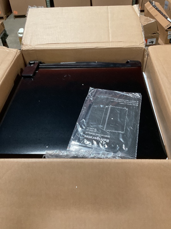 Photo 1 of ***POSSIBLY FOR PARTS/ UNTESTED*** Sweetcrispy 3.2 Cu.Ft Mini Fridge with Freezer Small Refrigerator Single Door Adjustable Thermostat Energy-efficient Low Noise, Compact Fridge for Bedroom, Office, Dorm (Black)