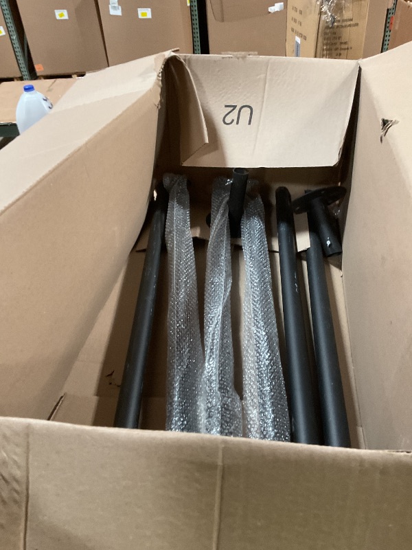 Photo 1 of **FOR PARTS ONLY/ STYLE DIFFERS/ RUSTED/ MISSING PIECES** TOCRETOARE Heavy Duty Backdrop Stand, 8x10ft Pipe and Drape Backdrop Stand Kit with Upgrade Clip on Telescopic Poles Frame and Metal Base, Background Holder for Parties Wedding Birthday Photography