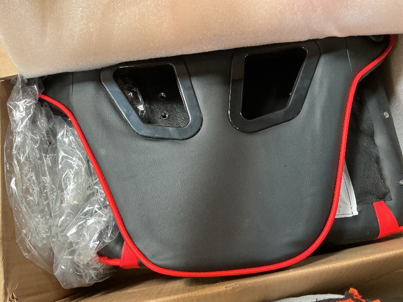 Photo 1 of **FOR PARTS ONLY/ MISSING ASSEMBLY PIECES*** GTPLAYER Gaming Chair with Bluetooth Speakers, Adjustable Backrest and Height, 3D Armrests, Footrest, Ergonomic Computer Chair for Gamers (Brick Red)